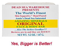 Dead Sea Warehouse Amazing Minerals Original Salt Soap Face & Body Bar - THE BIG BAR!